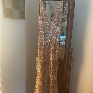 Lulus rose gold sequin dress brand new tags still on.